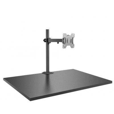 Single Display Bracket with Pole & Desk Clamp Black